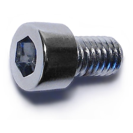 M6-1.00 Socket Head Cap Screw, Chrome Plated Steel, 10 Mm Length, 10 PK